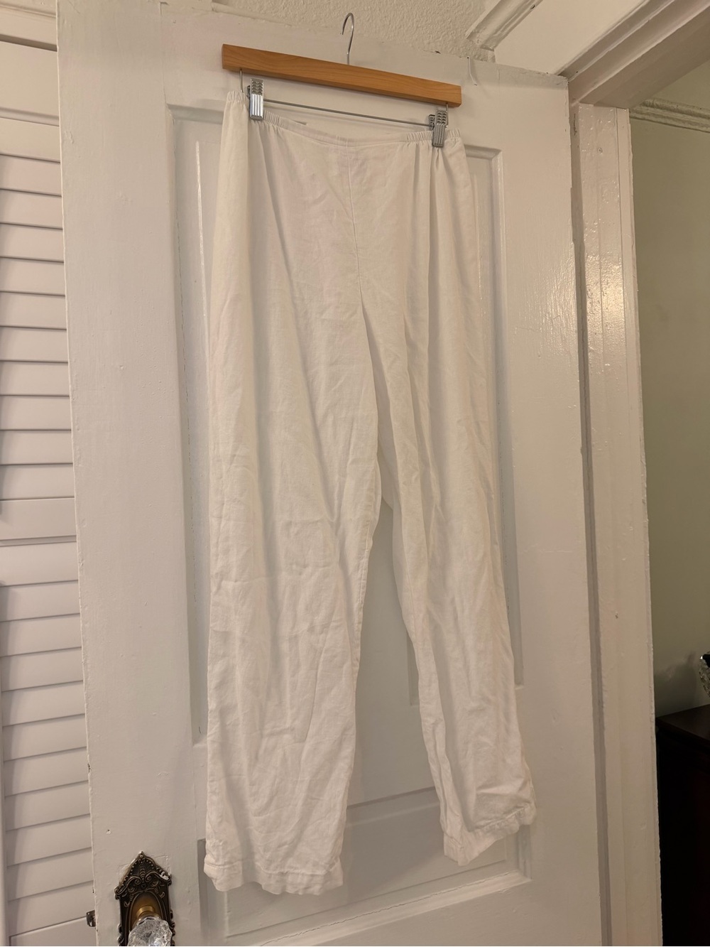 Caroline Rose White Elastic Waist Top - Size M